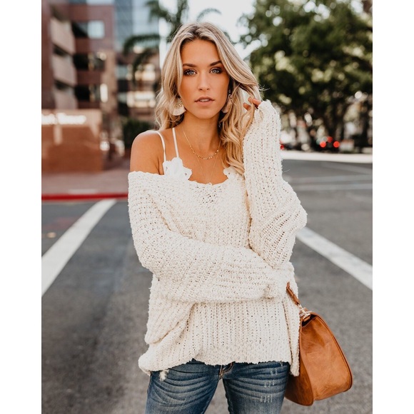 likeNarly Sweaters - >>LAST<< Carrie Popcorn Textured Sweater - Natural